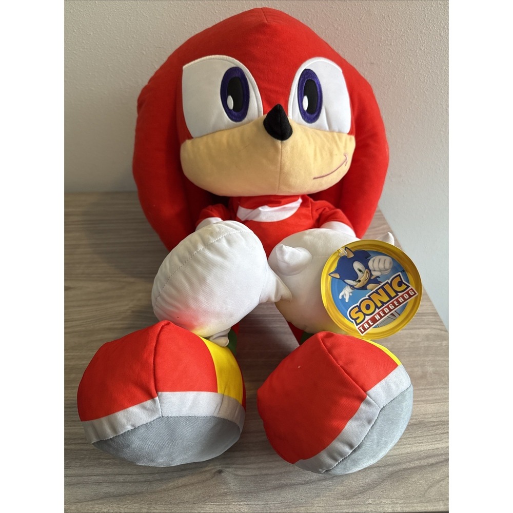 GIANT Jumbo Knuckles Sonic The Hedgehog Plush Toy Factory Sega 24" SEGA NWT